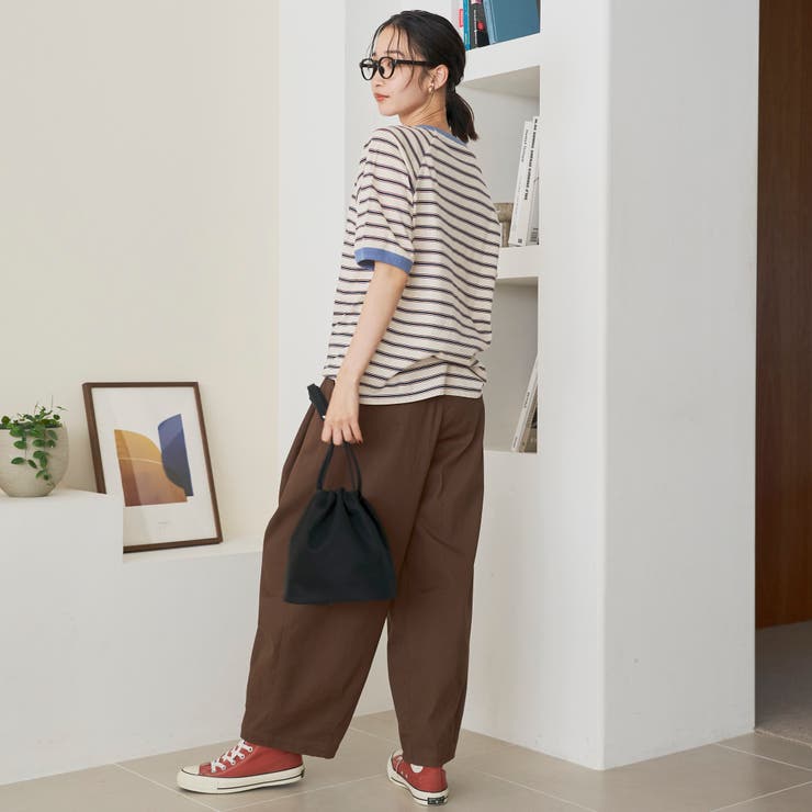 【接触冷感】マルチボーダー ラグランリンガーTシャツ | coen【women】 | 詳細画像3 