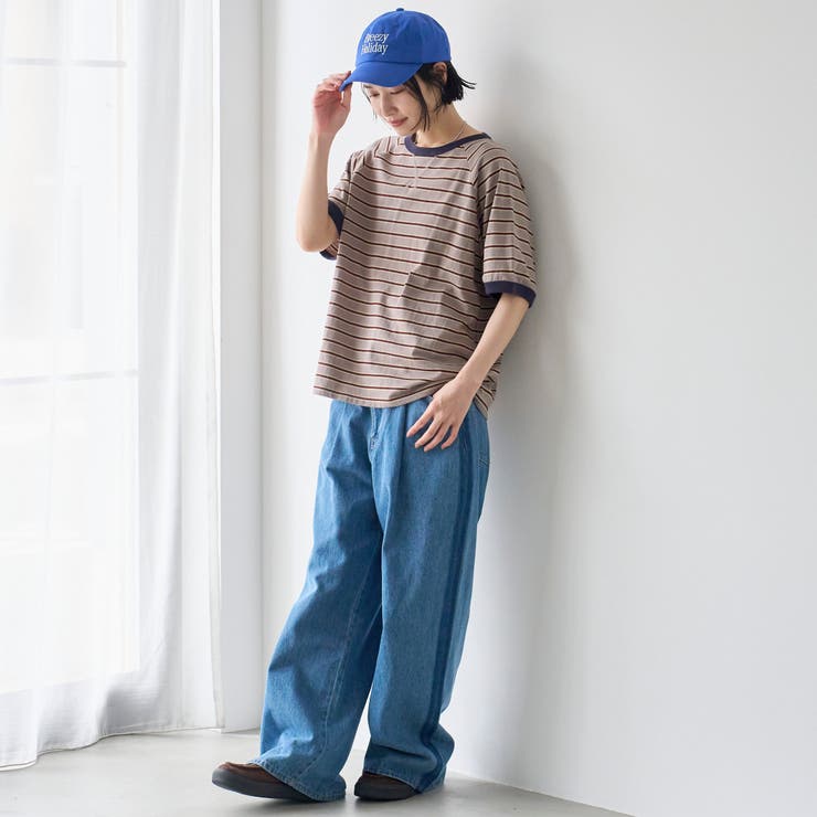 【接触冷感】マルチボーダー ラグランリンガーTシャツ | coen【women】 | 詳細画像7 
