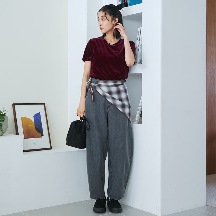 シアーベロア コンパクト半袖Tシャツ | coen【women】 | 詳細画像12 