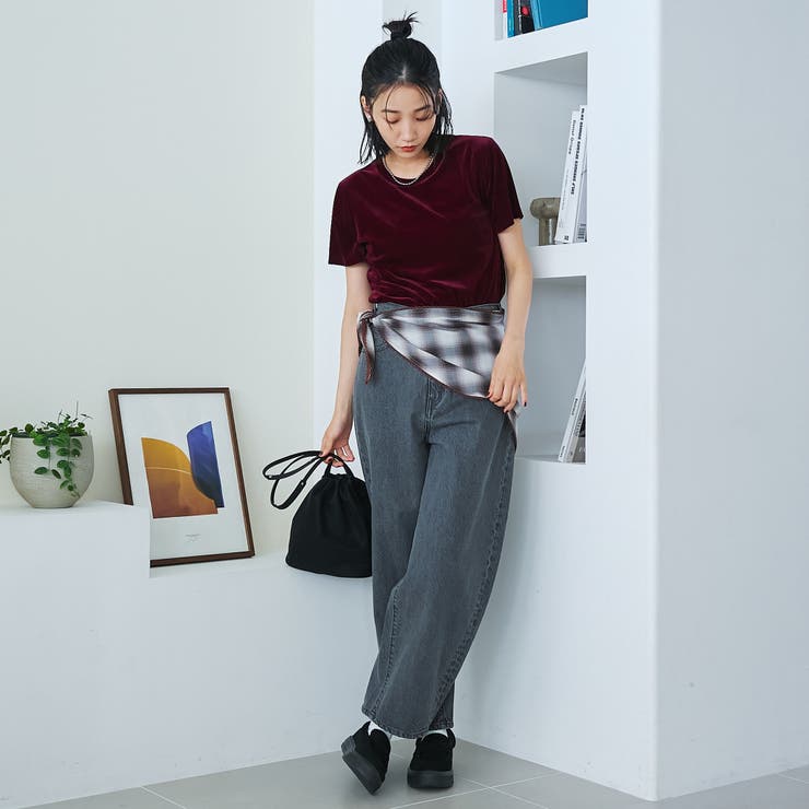 シアーベロア コンパクト半袖Tシャツ | coen【women】 | 詳細画像14 