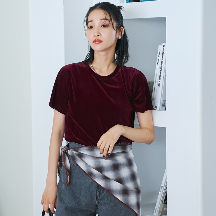 シアーベロア コンパクト半袖Tシャツ | coen【women】 | 詳細画像17 