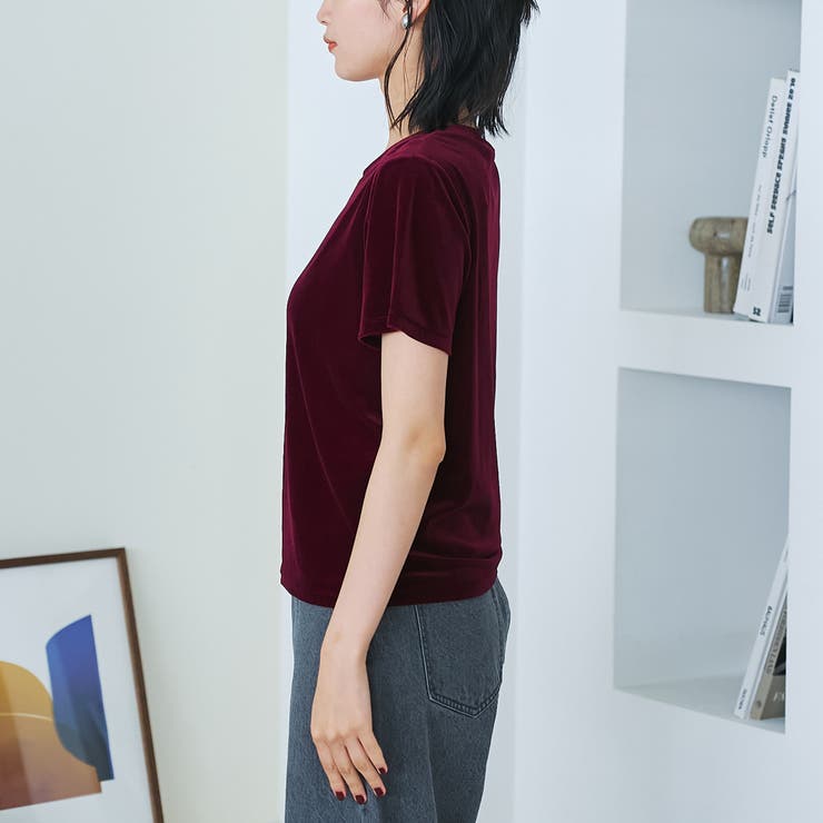 シアーベロア コンパクト半袖Tシャツ | coen【women】 | 詳細画像29 