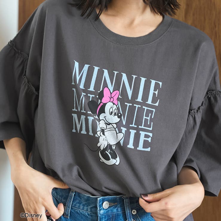 【MICKEY（ミッキー）/別注】ミッキー＆ミニー 袖フリル半袖Tシャツ | coen【women】 | 詳細画像10 