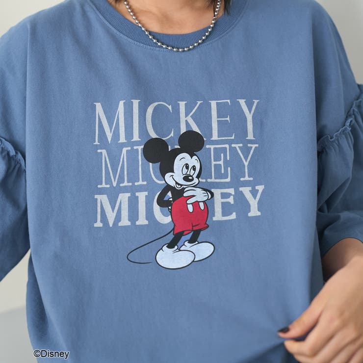 【MICKEY（ミッキー）/別注】ミッキー＆ミニー 袖フリル半袖Tシャツ | coen【women】 | 詳細画像16 