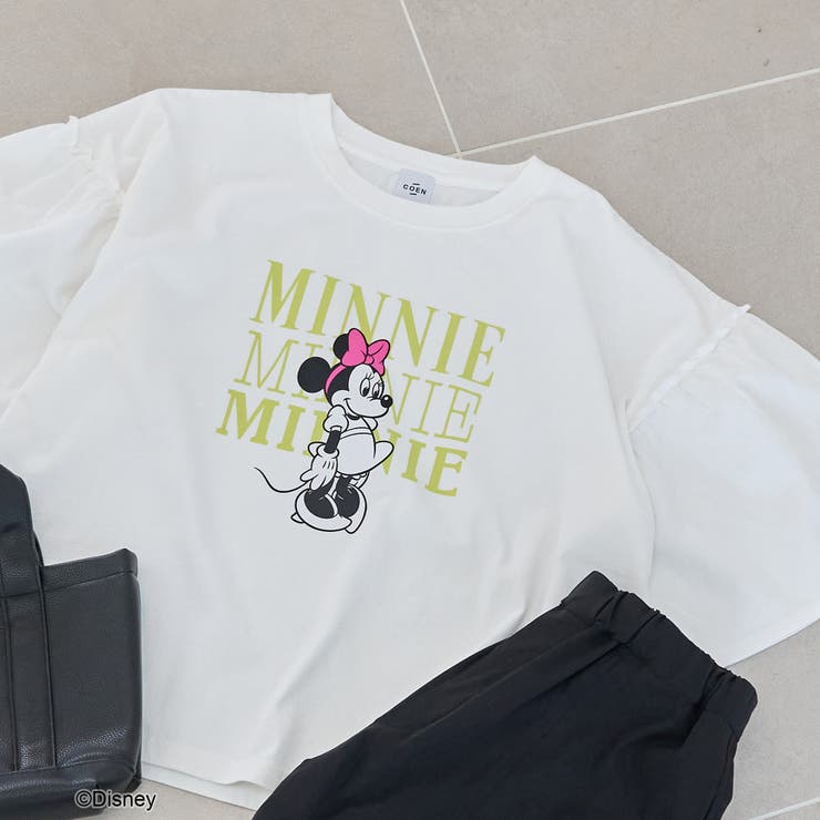 【MICKEY（ミッキー）/別注】ミッキー＆ミニー 袖フリル半袖Tシャツ | coen【women】 | 詳細画像17 