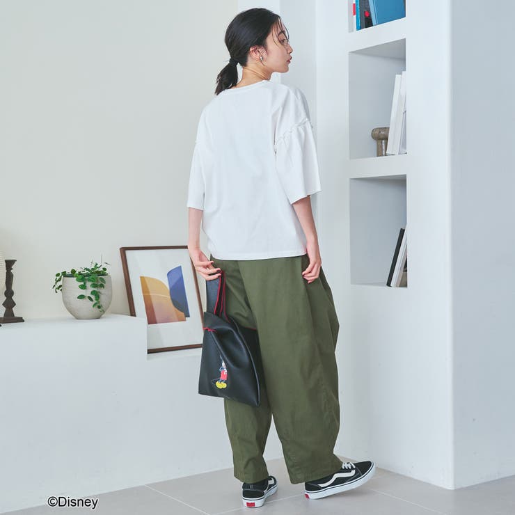 【MICKEY（ミッキー）/別注】ミッキー＆ミニー 袖フリル半袖Tシャツ | coen【women】 | 詳細画像3 