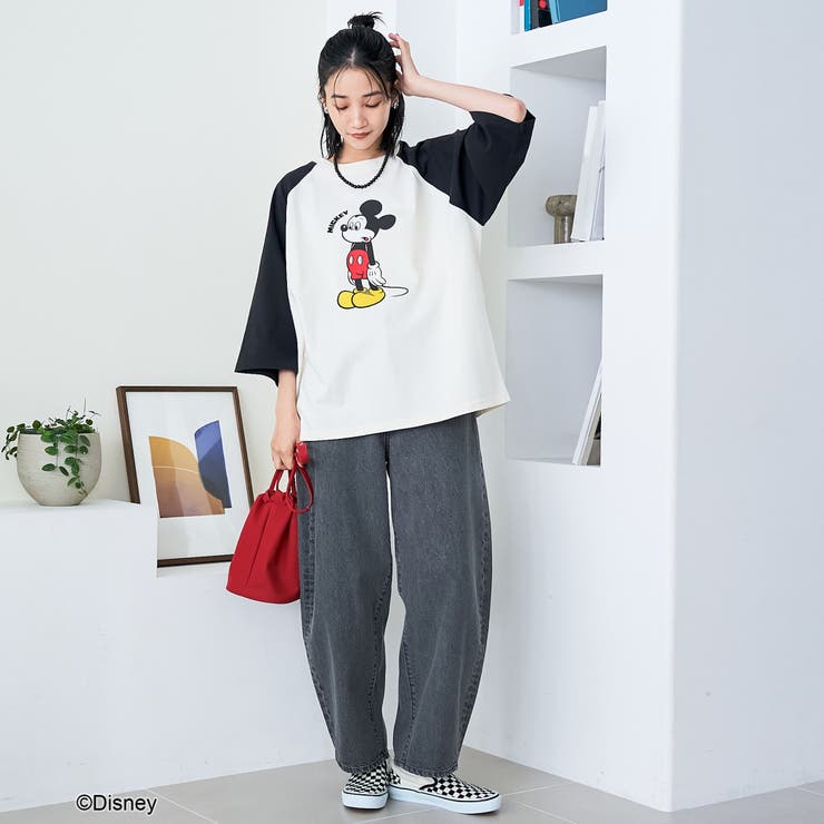 【MICKEY（ミッキー） 別注】ミッキープリント オーバーサイズラグランTシャ… | coen【women】 | 詳細画像2 