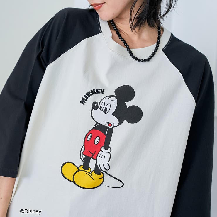 【MICKEY（ミッキー） 別注】ミッキープリント オーバーサイズラグランTシャ… | coen【women】 | 詳細画像7 