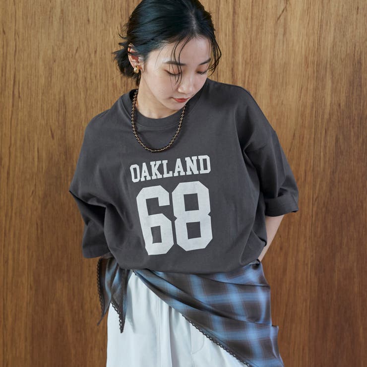 【汗染み軽減】アソートナンバリングロゴプリント オーバーサイズゆるTシャツ | coen【women】 | 詳細画像1 