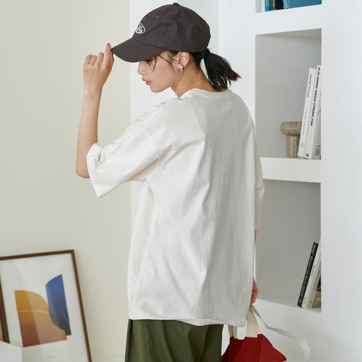 【汗染み軽減】アソートナンバリングロゴプリント オーバーサイズゆるTシャツ | coen【women】 | 詳細画像11 