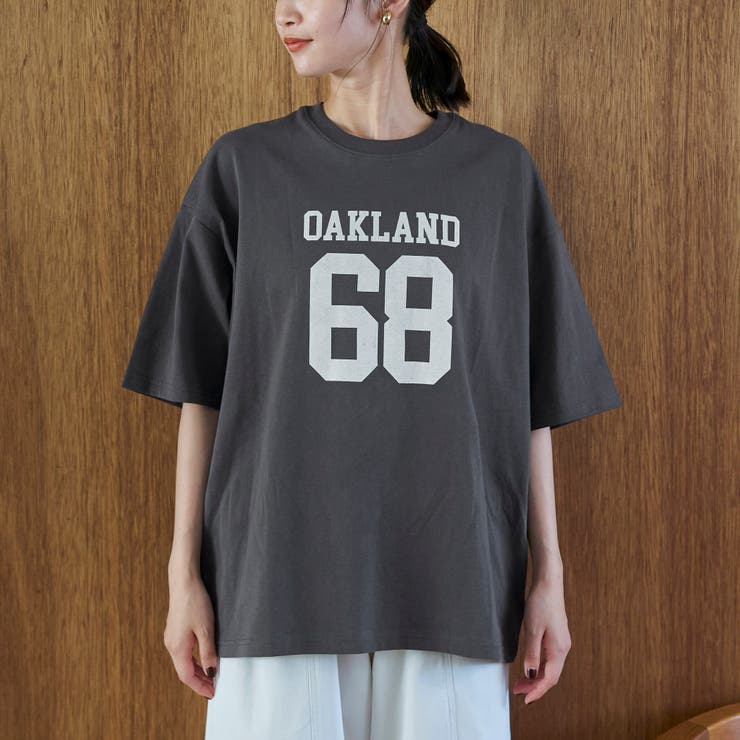 【汗染み軽減】アソートナンバリングロゴプリント オーバーサイズゆるTシャツ | coen【women】 | 詳細画像16 