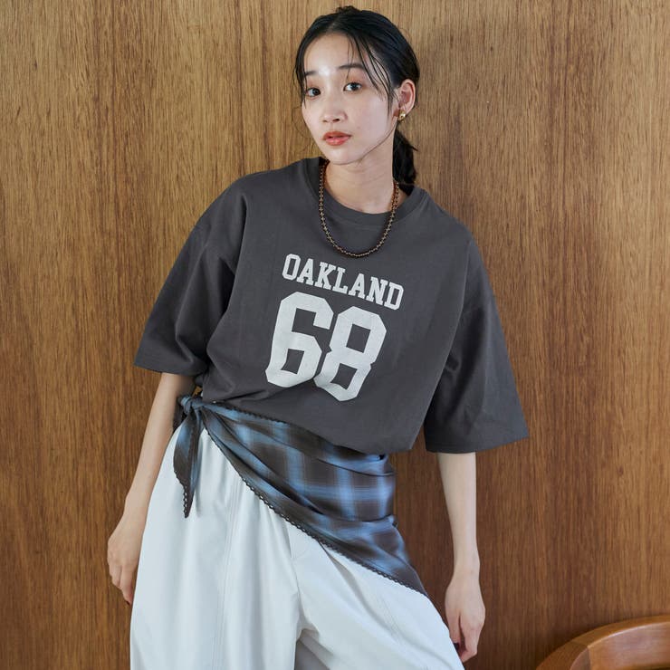 【汗染み軽減】アソートナンバリングロゴプリント オーバーサイズゆるTシャツ | coen【women】 | 詳細画像5 