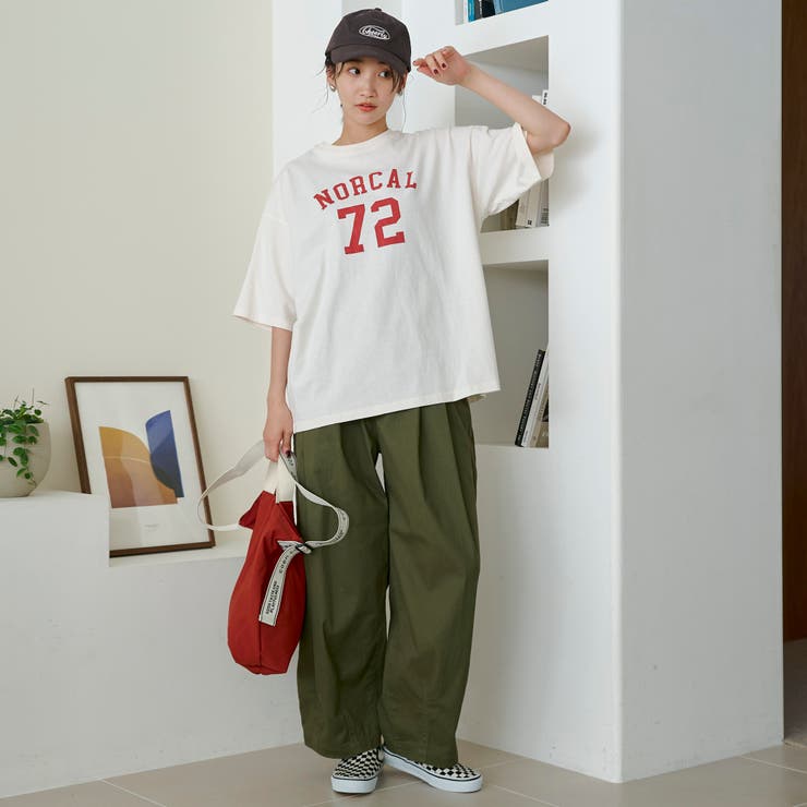 【汗染み軽減】アソートナンバリングロゴプリント オーバーサイズゆるTシャツ | coen【women】 | 詳細画像8 