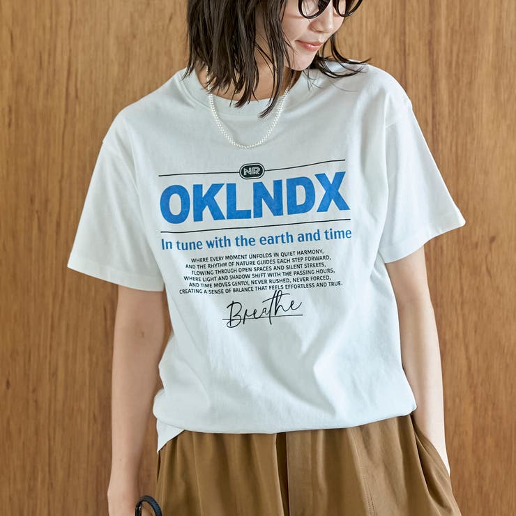 【汗染み軽減】オータムカラー アソートロゴプリントTシャツ | coen【women】 | 詳細画像1 