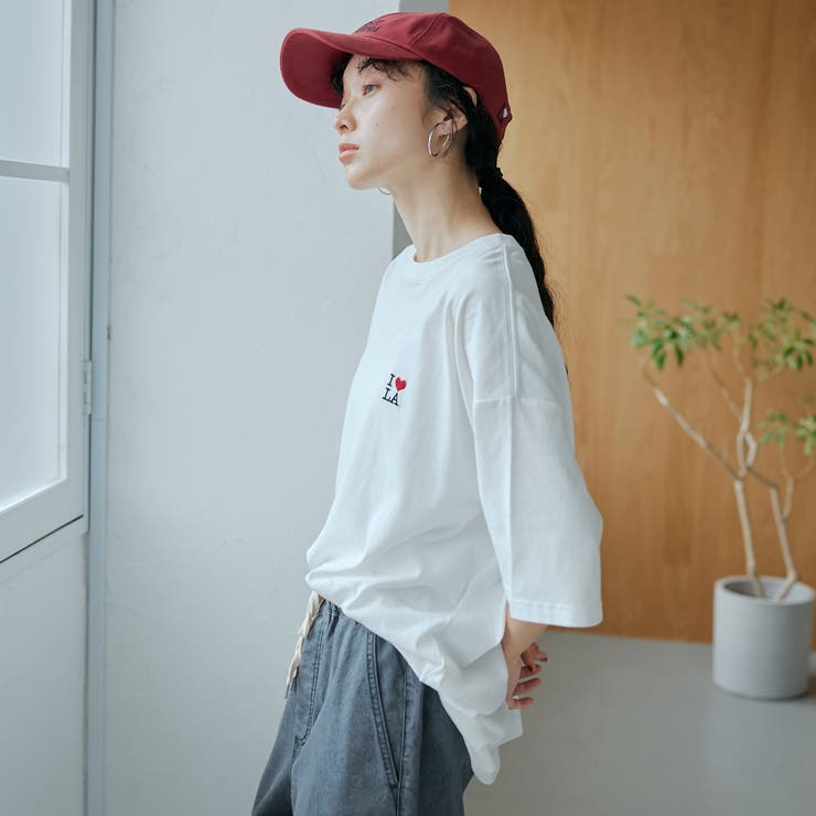 I LOVE LA ワンポイントロゴ刺繍ユニTシャツ | coen【women】 | 詳細画像6 