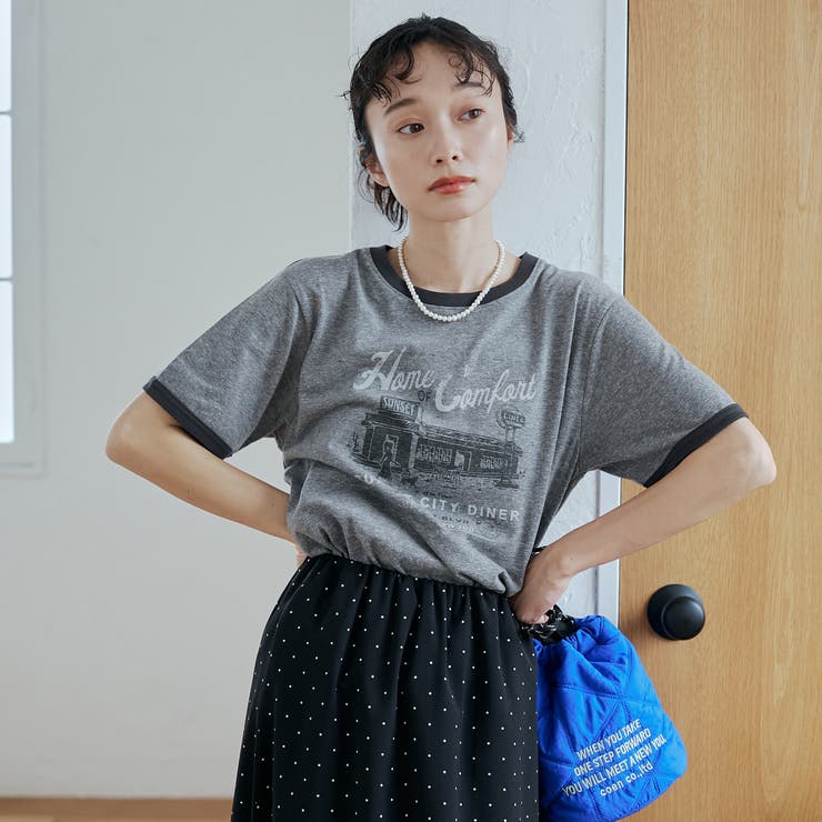 I LOVE LA プリント ヴィンテージライクリンガーTシャツ | coen【women】 | 詳細画像4 