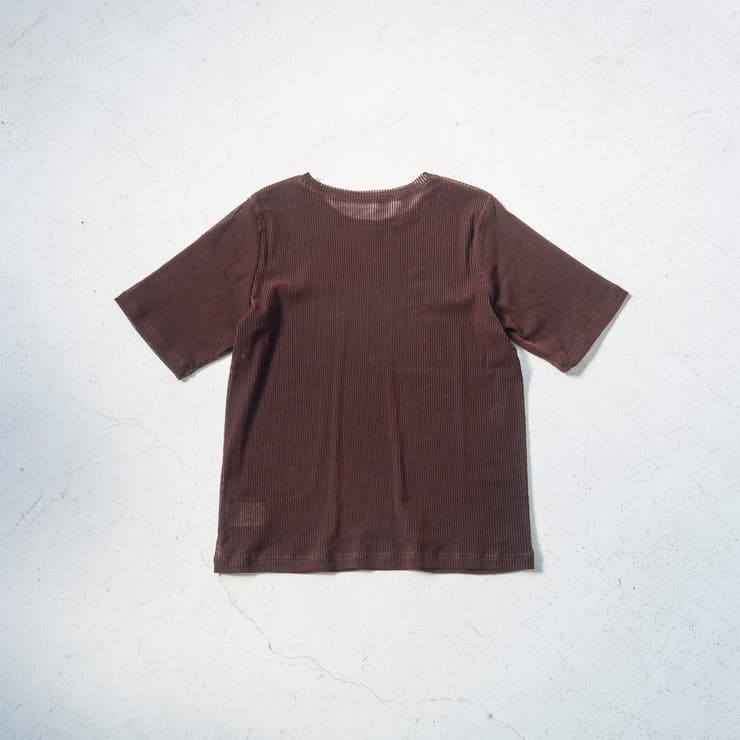 シアーメッシュ フロッキーストライプ半袖Tシャツ | coen【women】 | 詳細画像13 