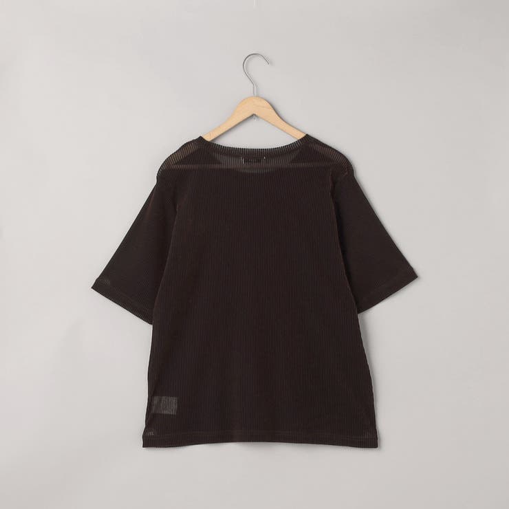 シアーメッシュ フロッキーストライプ半袖Tシャツ | coen【women】 | 詳細画像20 