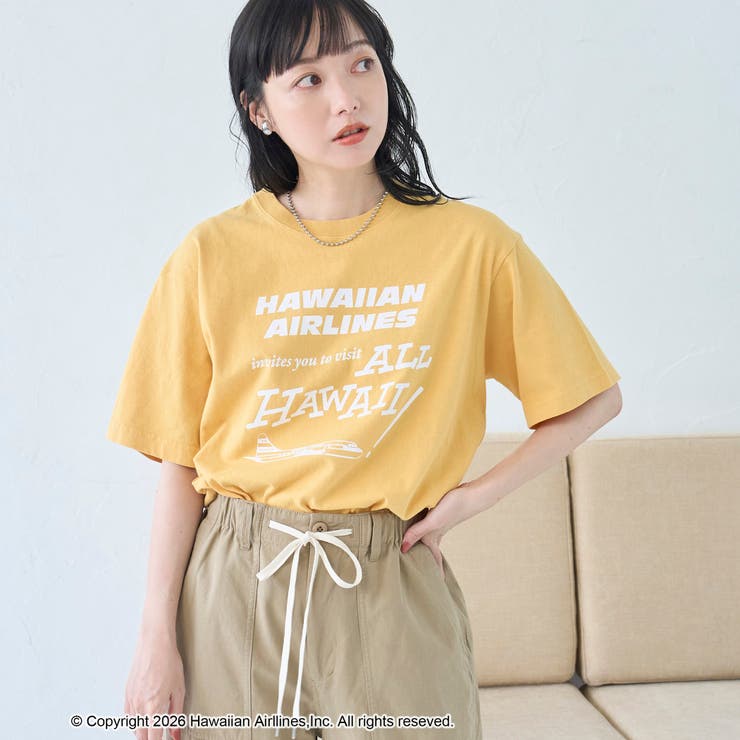 【RS別注】ハワイアン航空 グラフィックアソートプリントTシャツ | coen【women】 | 詳細画像1 