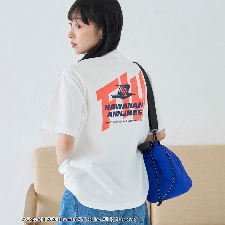 OFF WHITE | 【RS別注】ハワイアン航空 グラフィックアソートプリントTシャツ | coen【women】