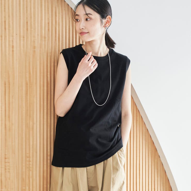 BLACK | 2パックノースリーブTシャツ | coen【women】