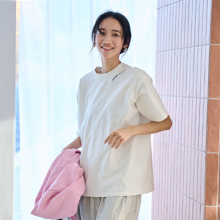 刺繍ハーフスリーブＴシャツ | coen【women】 | 詳細画像2 
