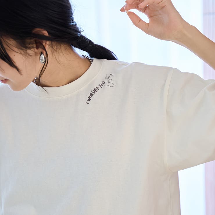 刺繍ハーフスリーブＴシャツ | coen【women】 | 詳細画像4 