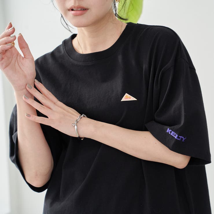 BLACK | KELTY（ケルティ）別注 ワンポイントロゴ 半端袖Tシャツ | coen【women】
