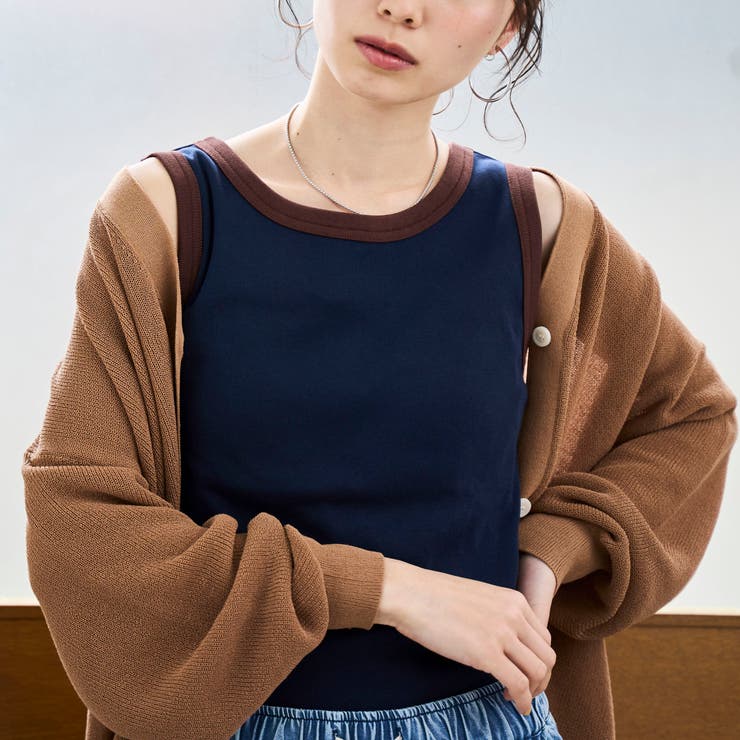 NAVY | 【再入荷 新色登場】ベーシックフライスタンクトップ（インフルエンサー紹介アイテム… | coen【women】