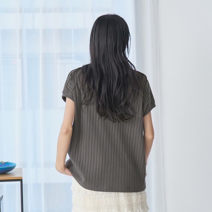 USAコットンワイドリブリピTフレンチスリーブ | coen【women】 | 詳細画像14 