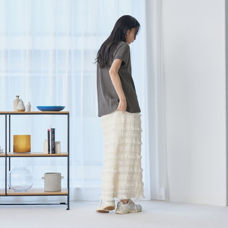 USAコットンワイドリブリピTフレンチスリーブ | coen【women】 | 詳細画像17 