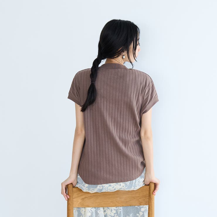 USAコットンワイドリブリピTフレンチスリーブ | coen【women】 | 詳細画像19 