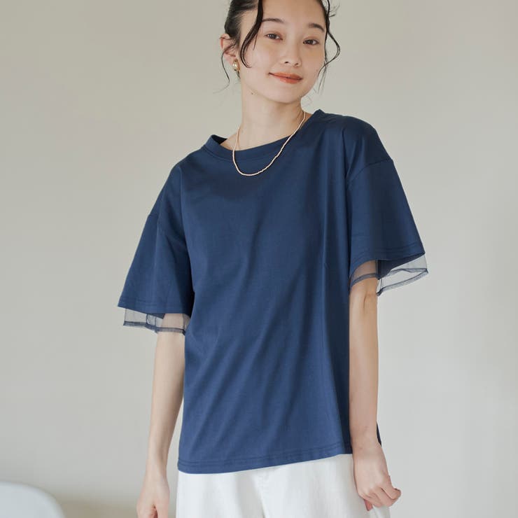 チュールレイヤーTシャツ チュールレイヤーTシャツ[品番：COEW0007319]｜coen【women