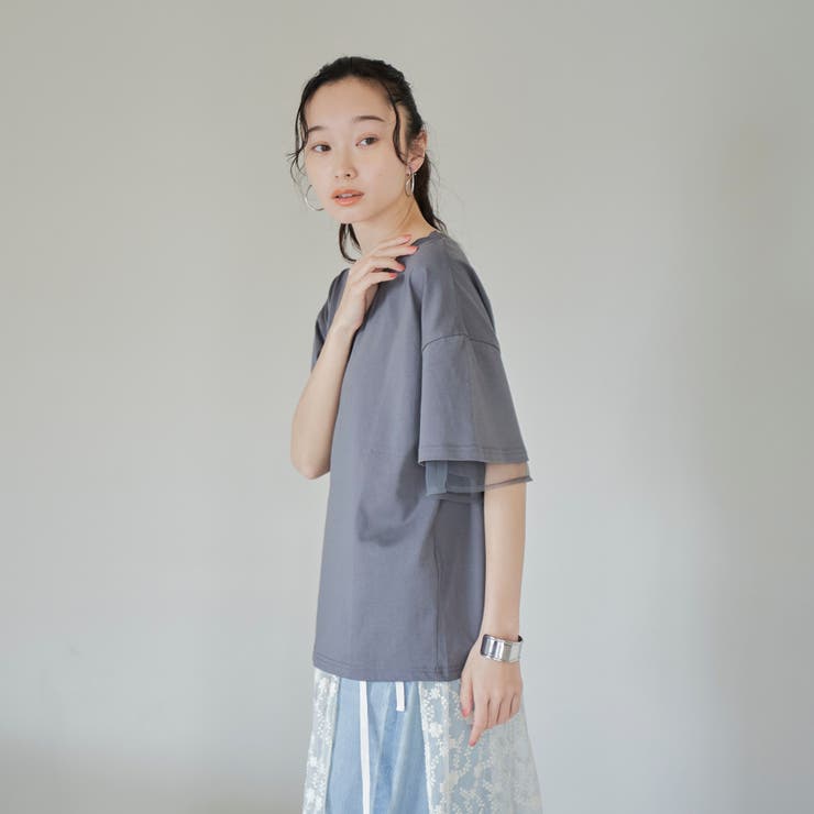チュールレイヤーTシャツ | coen【women】 | 詳細画像10 