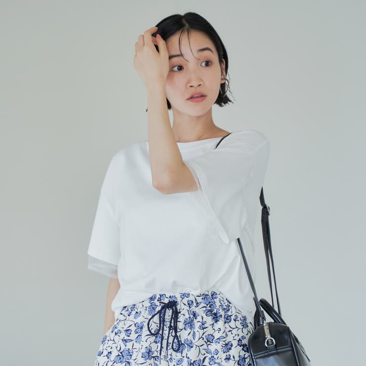 チュールレイヤーTシャツ | coen【women】 | 詳細画像4 