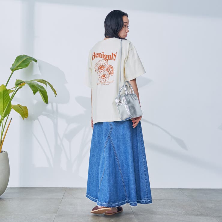 フラワーモチーフバックプリントTシャツ | coen【women】 | 詳細画像14 