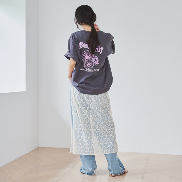 フラワーモチーフバックプリントTシャツ | coen【women】 | 詳細画像21 