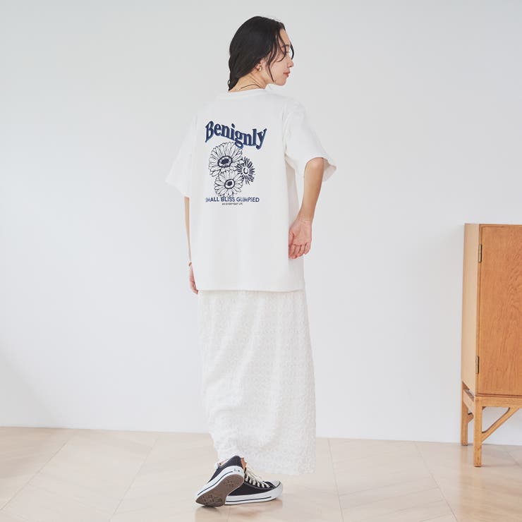 フラワーモチーフバックプリントTシャツ | coen【women】 | 詳細画像6 