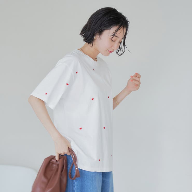 SunnySports（サニースポーツ）別注ハート刺繍Tシャツ | coen【women】 | 詳細画像3 
