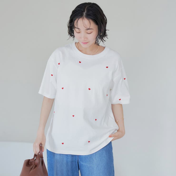 SunnySports（サニースポーツ）別注ハート刺繍Tシャツ | coen【women】 | 詳細画像4 