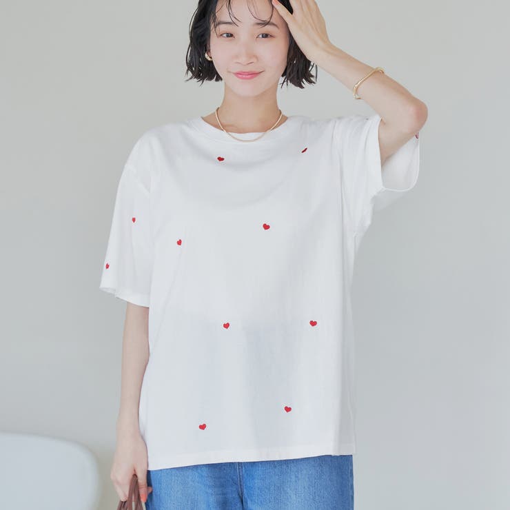 OFF WHITE | SunnySports（サニースポーツ）別注ハート刺繍Tシャツ | coen【women】