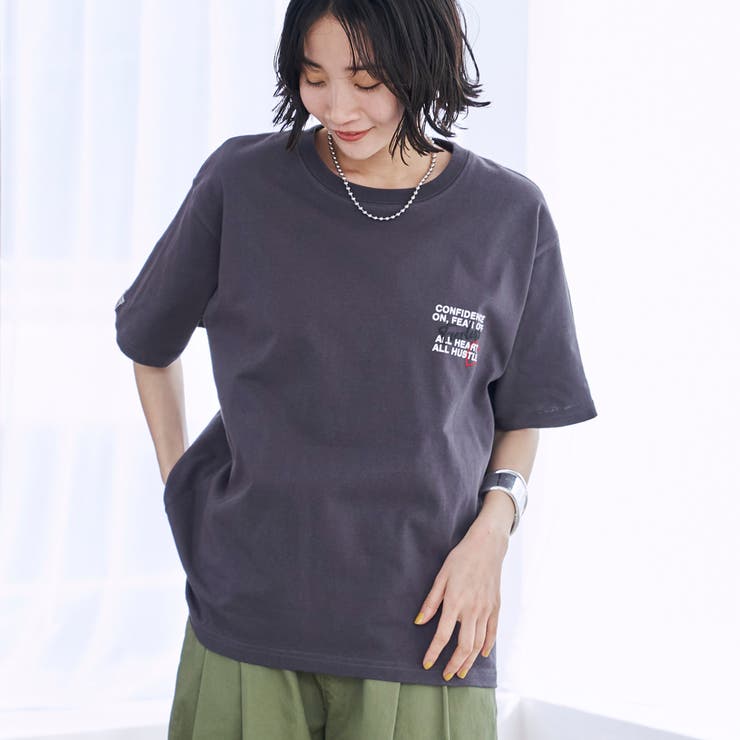 DK.GRAY | SunnySports（サニースポーツ）別注ハートモチーフプリントTシャツ | coen【women】