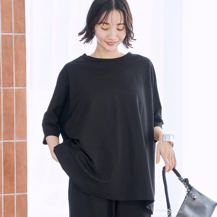 BLACK | ヴィンテージカノコ ドルマンプルオーバー | coen【women】