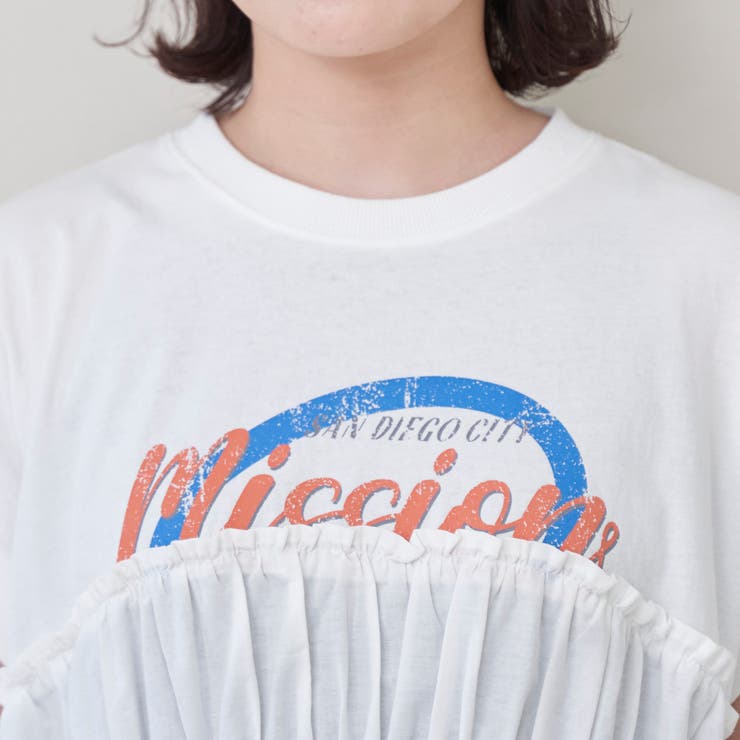 布帛ドッキングコットンロゴプリントT | coen【women】 | 詳細画像30 