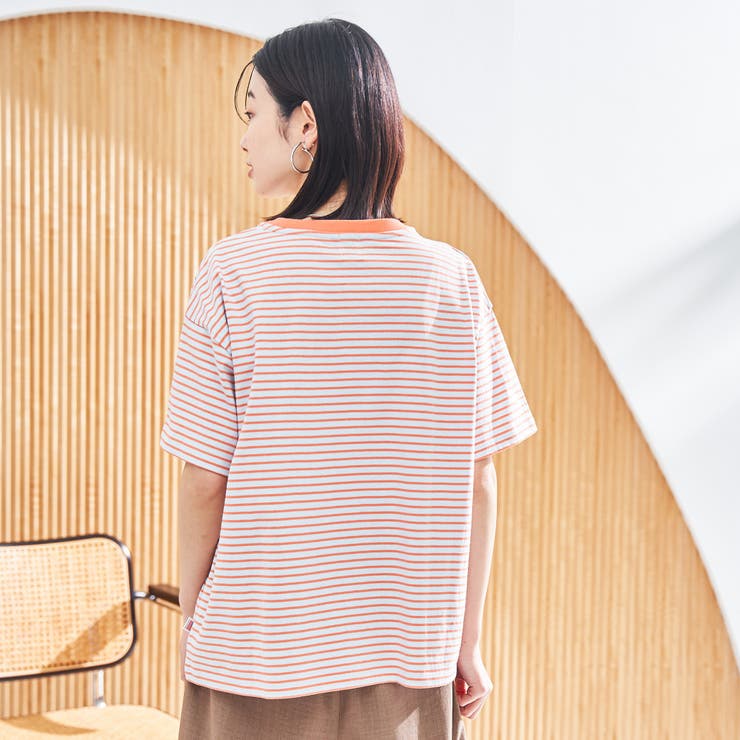 コットンレトロボーダー半袖シャツ | coen【women】 | 詳細画像14 