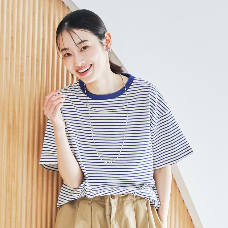 コットンレトロボーダー半袖シャツ | coen【women】 | 詳細画像19 