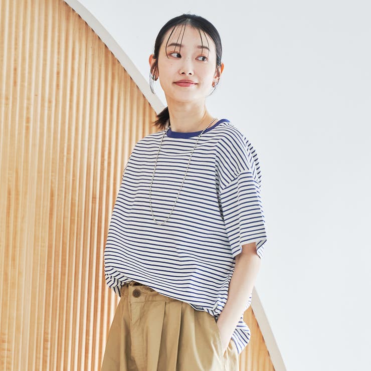 コットンレトロボーダー半袖シャツ | coen【women】 | 詳細画像20 