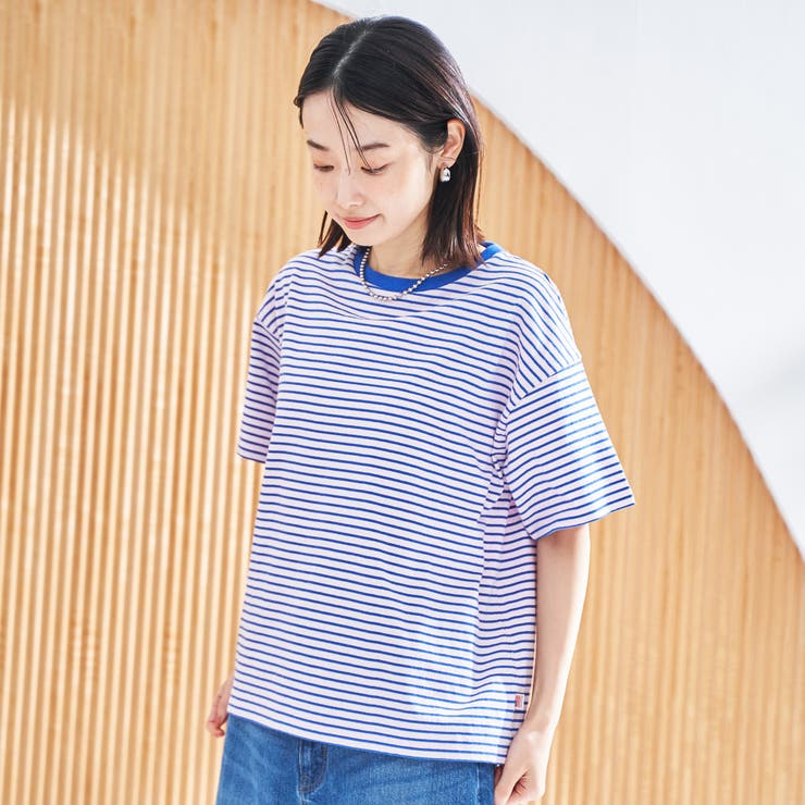 コットンレトロボーダー半袖シャツ | coen【women】 | 詳細画像9 