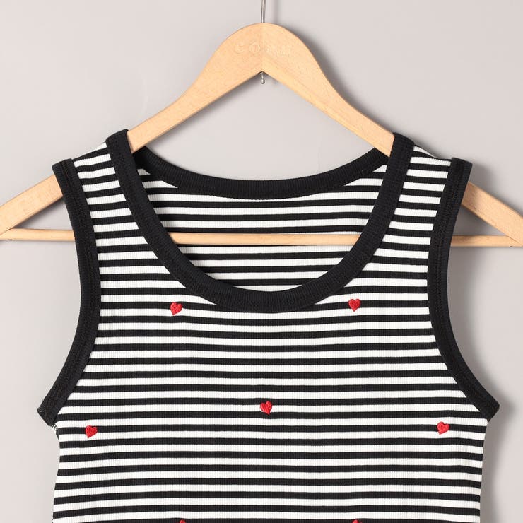 ハートモチーフリブ刺繍タンクトップ | coen【women】 | 詳細画像24 