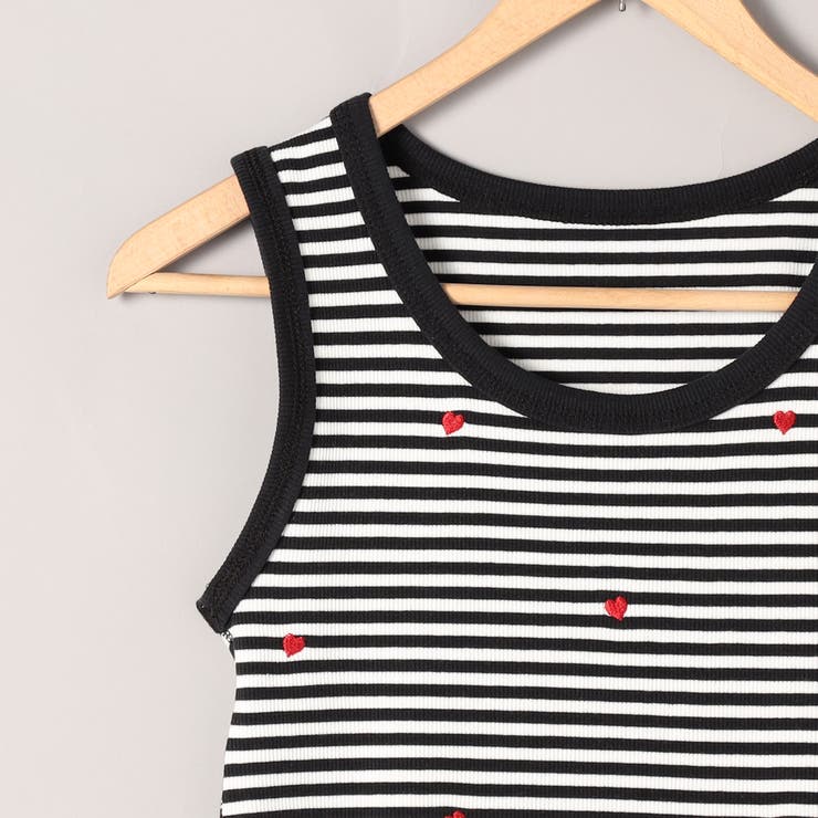 ハートモチーフリブ刺繍タンクトップ | coen【women】 | 詳細画像25 